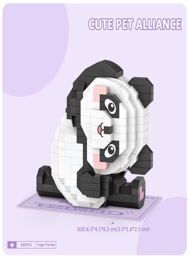 MEIEST 4 PCS Mini Panda Building Blocks Model Set,Cute Panda Collection Particle Construction Building Bricks Toy,Home Decoration - Image 3